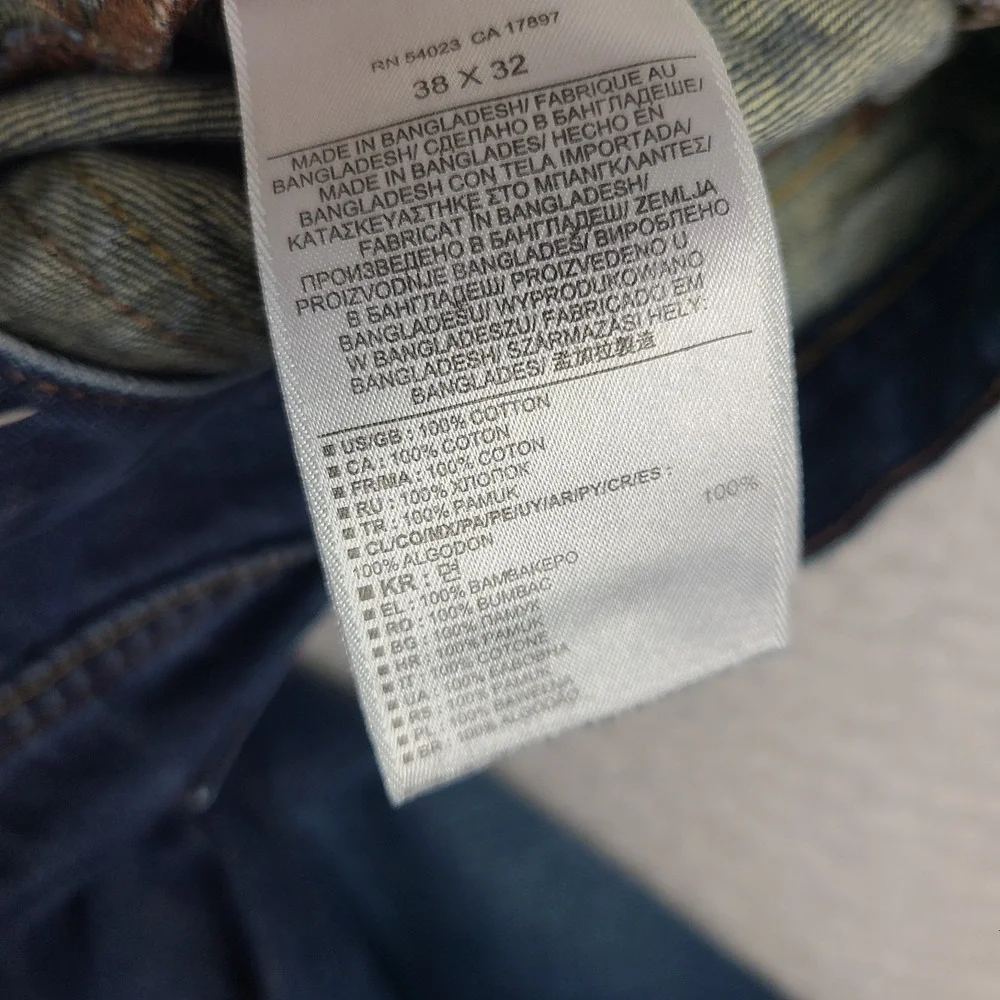 Banana Republic Jeans Mens 38x32‎ Blue Vintage Straight Dark Wash Denim